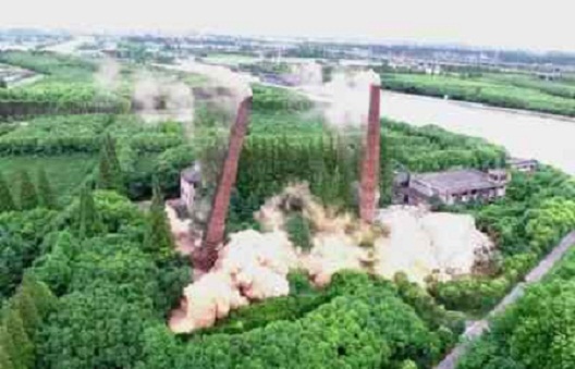 沈陽煙囪拆除-合肥廢棄煙囪爆破拆除