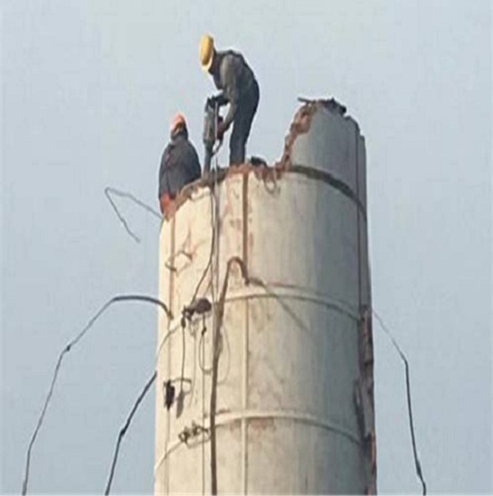 常德煙囪人工拆除#施工技巧