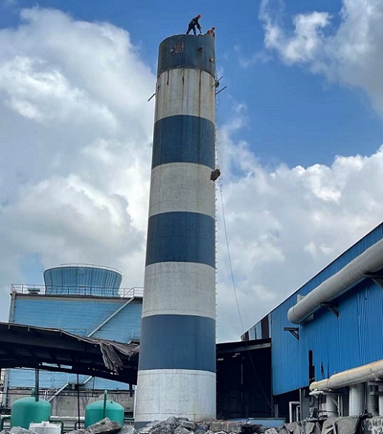 常德煙囪人工拆除-煙囪內(nèi)襯拆除方案