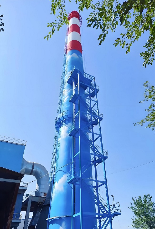 煙囪美化為煙筒添彩，讓藍(lán)天與城市共綻芳華